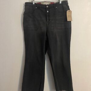 Frye and Co Charcoal Button-Fly wide leg ankle pants, size 18W